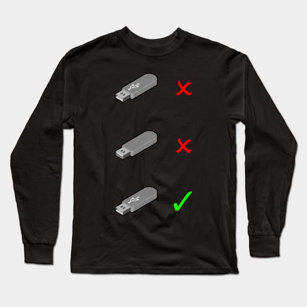 USB Long Sleeve T-Shirt by Bertoni_Lee